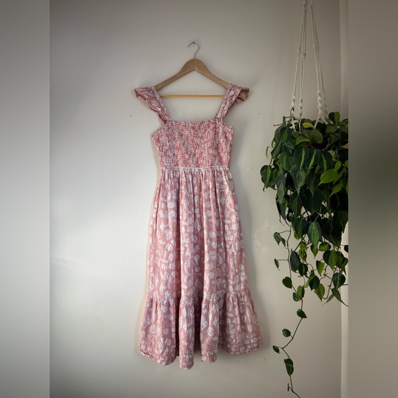 Roller Rabbit Seashell Smocked Top Mid Dress - Picture 2 of 6